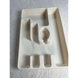 Rubbermaid 2921 Almond Silverware Tray Utensil Draw Organizer 13" x 9"